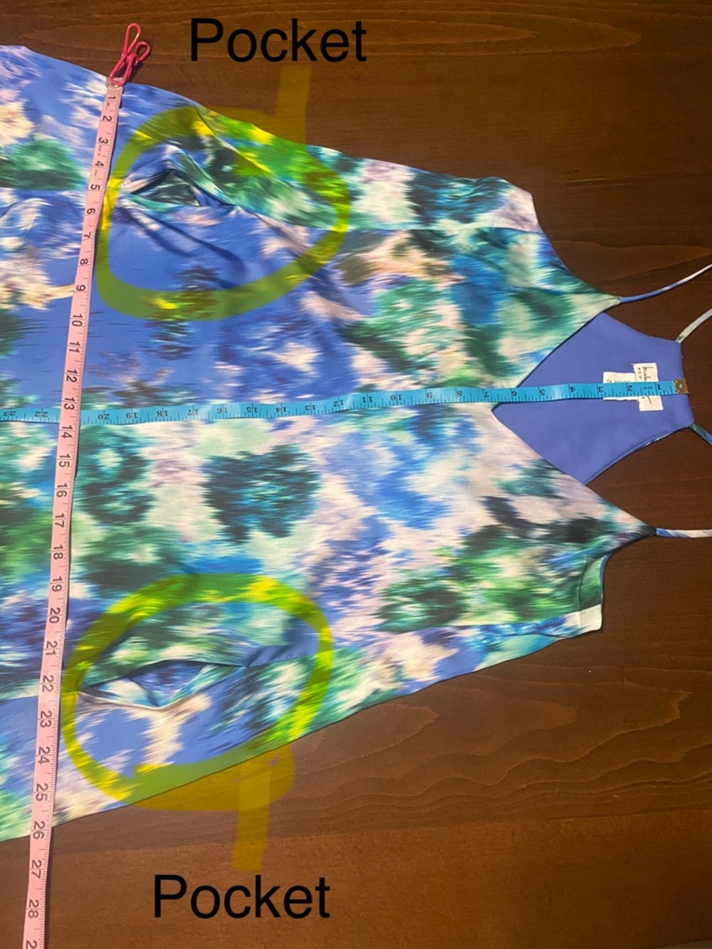 Sale! Nicole Miller Watercolor Floral Print Racerback Maxi Dress, size S. - Picture 9 of 15